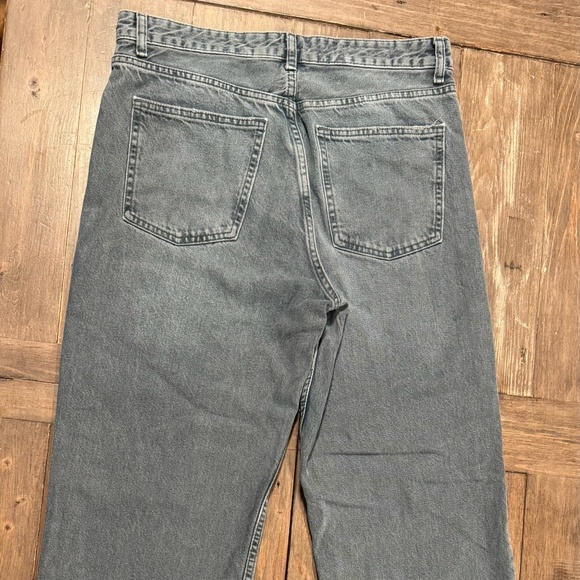 Zara High Rise Wide Leg Jeans (Grey) - Picture 3 of 7